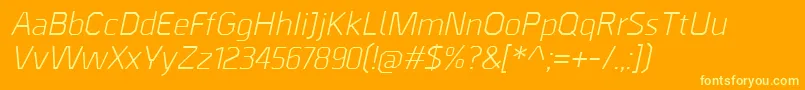 BordaItalic Font – Yellow Fonts on Orange Background