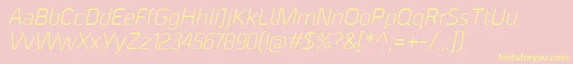 BordaItalic Font – Yellow Fonts on Pink Background