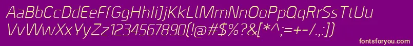 BordaItalic Font – Yellow Fonts on Purple Background