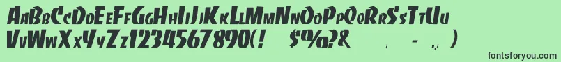 Banco Font – Black Fonts on Green Background