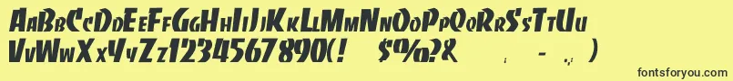 Banco Font – Black Fonts on Yellow Background