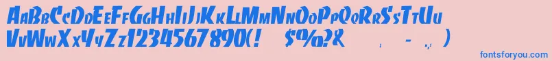 Banco Font – Blue Fonts on Pink Background