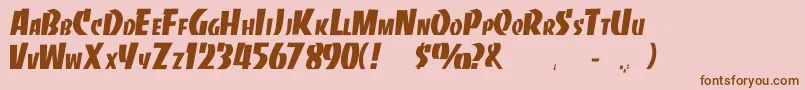 Banco Font – Brown Fonts on Pink Background