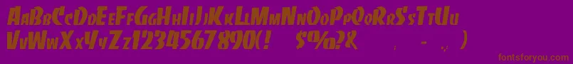 Banco Font – Brown Fonts on Purple Background