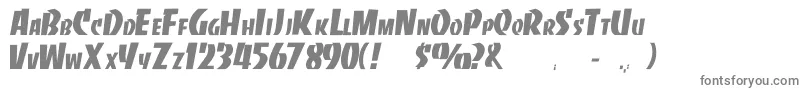 Banco-Schriftart – Graue Schriften auf weißem Hintergrund