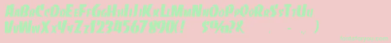 Banco Font – Green Fonts on Pink Background