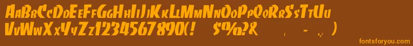Banco Font – Orange Fonts on Brown Background