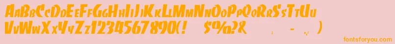 Banco Font – Orange Fonts on Pink Background