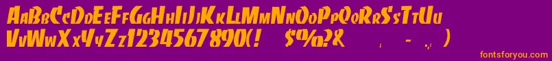 Banco Font – Orange Fonts on Purple Background