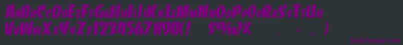 Banco Font – Purple Fonts on Black Background