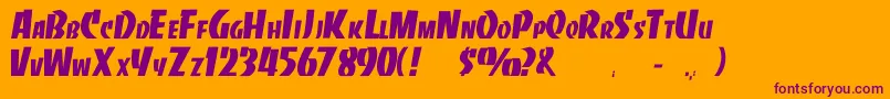 Banco Font – Purple Fonts on Orange Background