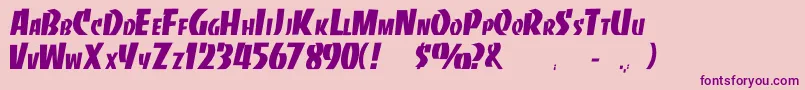 Banco Font – Purple Fonts on Pink Background