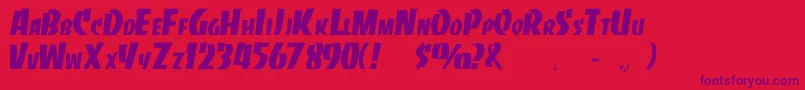 Banco Font – Purple Fonts on Red Background