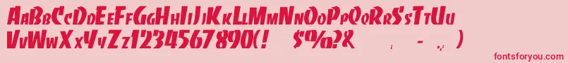 Banco Font – Red Fonts on Pink Background