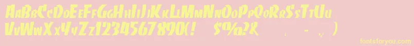 Banco Font – Yellow Fonts on Pink Background