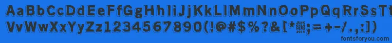 AlmostLikeTheBlues Font – Black Fonts on Blue Background