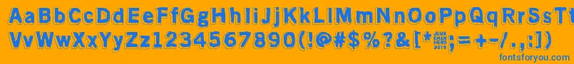 AlmostLikeTheBlues Font – Blue Fonts on Orange Background