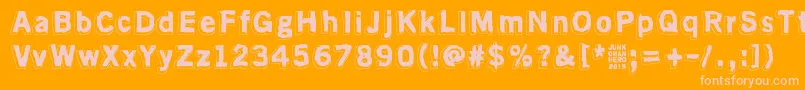 AlmostLikeTheBlues Font – Pink Fonts on Orange Background