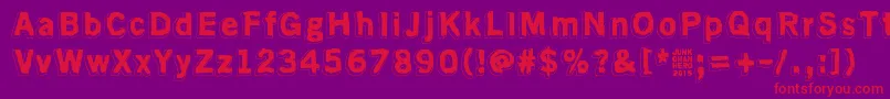 AlmostLikeTheBlues Font – Red Fonts on Purple Background