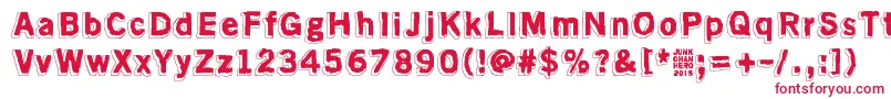 AlmostLikeTheBlues Font – Red Fonts on White Background