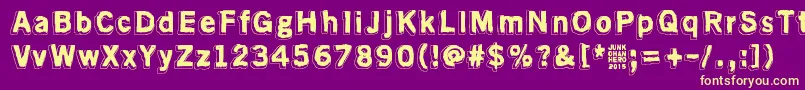 AlmostLikeTheBlues Font – Yellow Fonts on Purple Background