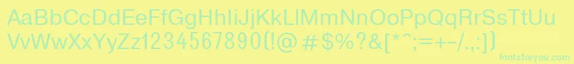T2131 Font – Green Fonts on Yellow Background