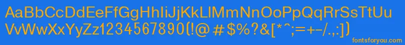 T2131 Font – Orange Fonts on Blue Background