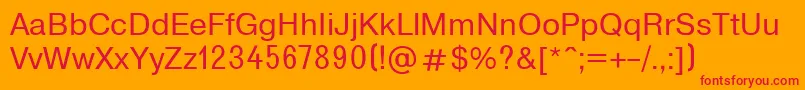 T2131 Font – Red Fonts on Orange Background