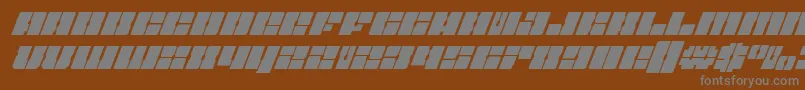 Starnurserysuperital-fontti – harmaat kirjasimet ruskealla taustalla
