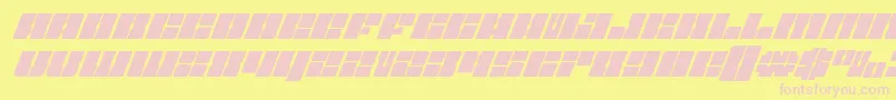 Starnurserysuperital Font – Pink Fonts on Yellow Background