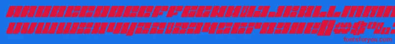 Starnurserysuperital Font – Red Fonts on Blue Background