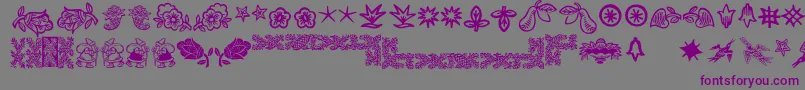 Deutscherschmuck Font – Purple Fonts on Gray Background