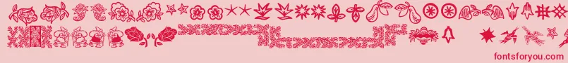 Deutscherschmuck Font – Red Fonts on Pink Background