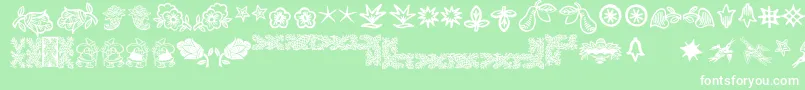 Deutscherschmuck Font – White Fonts on Green Background