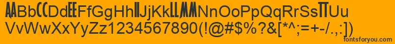 MetallicaNew Font – Black Fonts on Orange Background