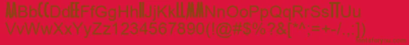 Шрифт MetallicaNew – коричневые шрифты на красном фоне