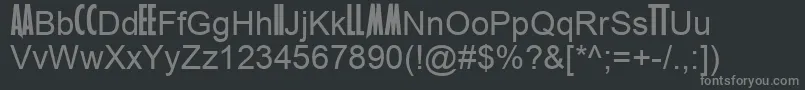 MetallicaNew Font – Gray Fonts on Black Background
