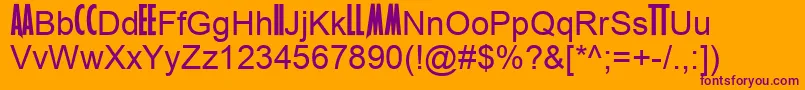 MetallicaNew Font – Purple Fonts on Orange Background
