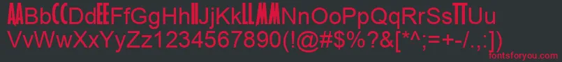 MetallicaNew Font – Red Fonts on Black Background