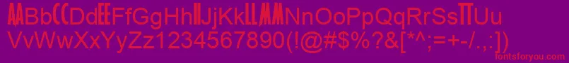 MetallicaNew Font – Red Fonts on Purple Background