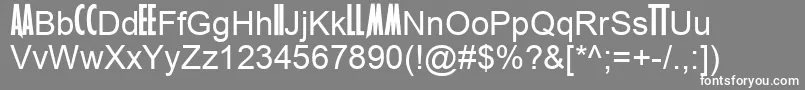 フォントMetallicaNew – 灰色の背景に白い文字