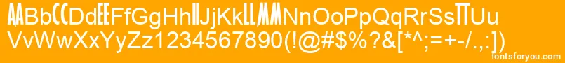 Подробнее о шрифте MetallicaNew Шрифт MetallicaNew – белые шрифты на оранжевом фоне