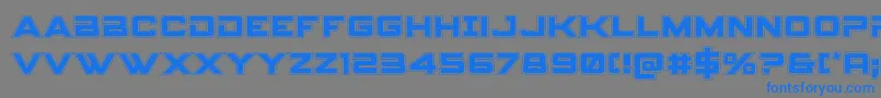 フォントSpyagencyv3acad – 灰色の背景に青い文字