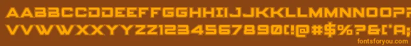 Шрифт Spyagencyv3acad – оранжевые шрифты на коричневом фоне