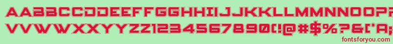 Spyagencyv3acad Font – Red Fonts on Green Background