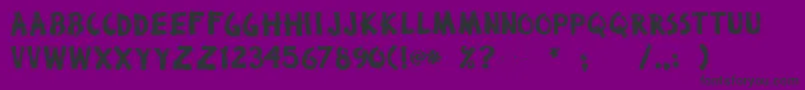 Broken Stick Font – Black Fonts on Purple Background