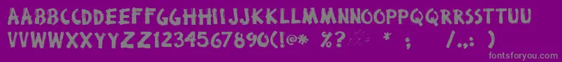 Broken Stick Font – Gray Fonts on Purple Background