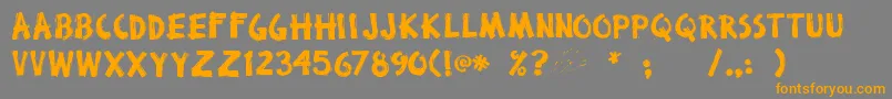 Broken Stick Font – Orange Fonts on Gray Background