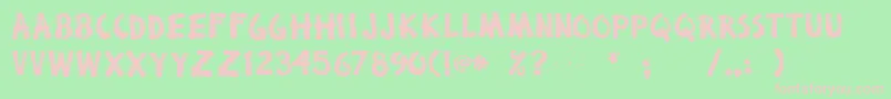 Broken Stick Font – Pink Fonts on Green Background