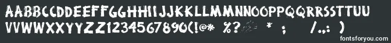 Broken Stick Font – White Fonts on Black Background